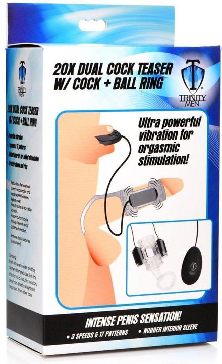 Image du produit Pipedream Trinity Vibes - Double Stimulateur de Pénis avec Anneau de Pénis et de Boul (4 cm)