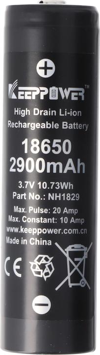 Produktbild Keeppower Akku IMR18650 10A Button Top (18650, 2900 mAh)