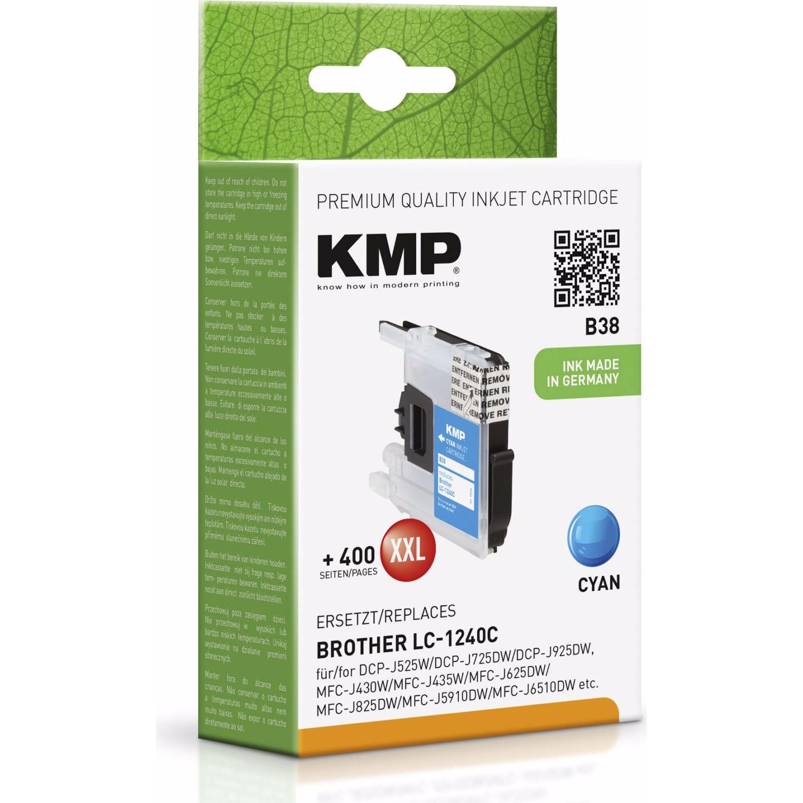 Thumbnail - KMP, Druckerpatrone, B38 Tintenpatrone kompatibel mit Brother LC-1240 C (C)