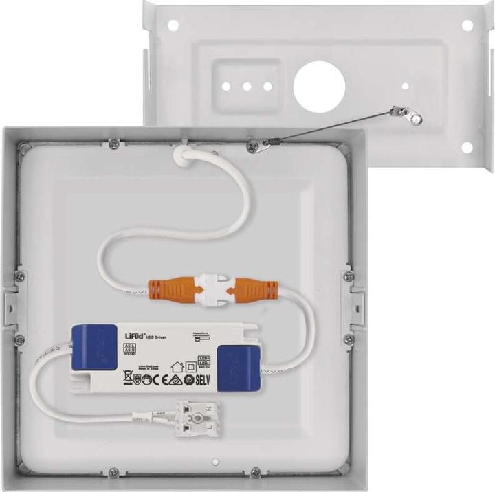 Actual product image Emos Surface-mounted LED light NEXXO, square, white, 12.5W,Neutral white (1100 lm)