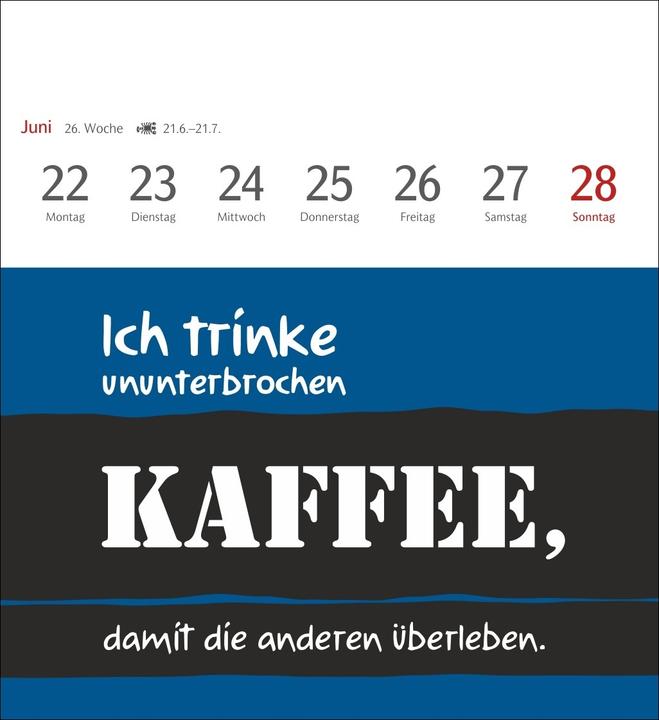 Productafbeelding Harenberg Typo-Sprüche-Kalender Postkartenkalender 2026 - Mit 53 Postkarten (Duits)