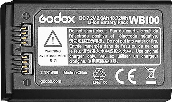 Actual product image Godox WB100 Battery for AD100 Pro (Flash unit battery)