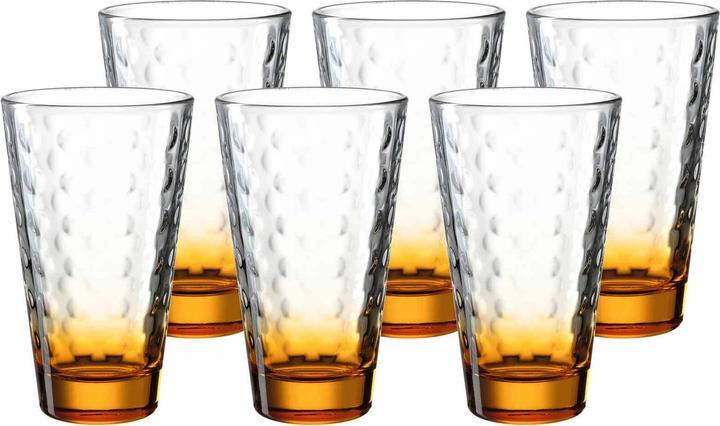 Immagine prodotto Leonardo Bicchiere da bere Optic 300 ml, 6 pezzi, arancione (0.30 l, 6 x)