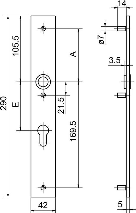 Produktbild Glutz Aussentürschilder easyfix (Türschildgarnitur)