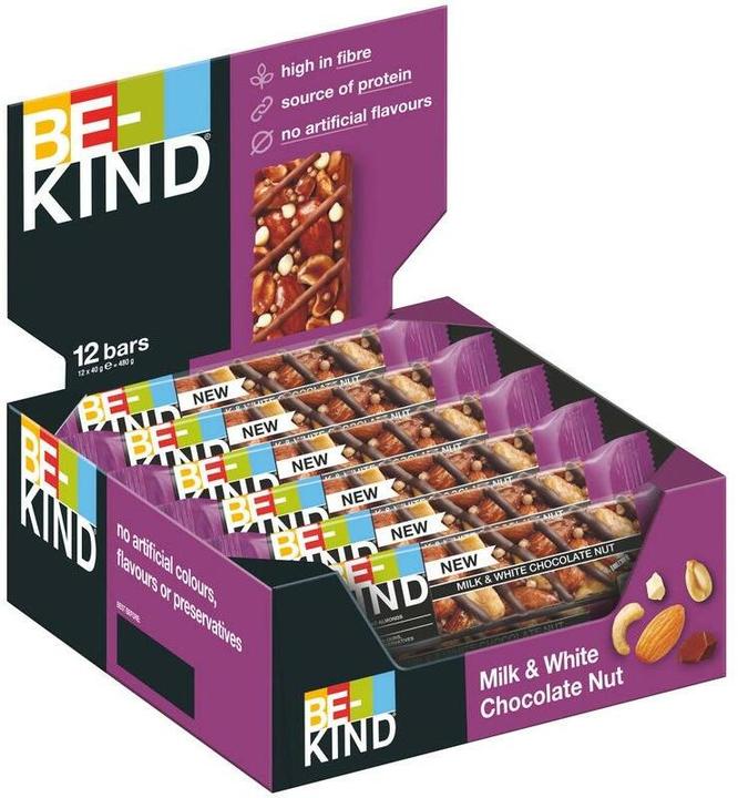 Produktbild Be-Kind Milk & White Chocolate Nut (480 g, 12 Stk.)
