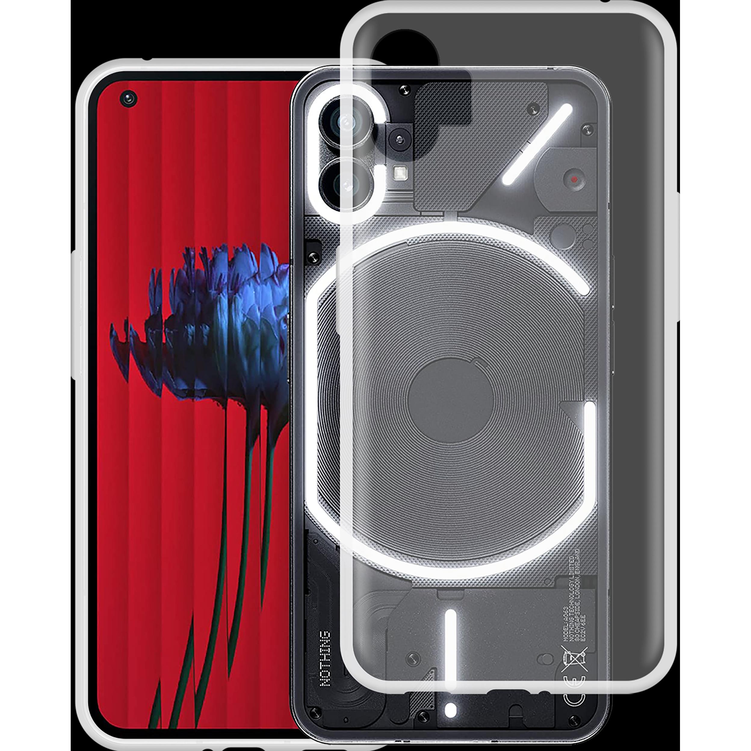 Cazy Silikon Hülle Kompatibel mit Nothing Phone (1) - Soft TPU Schutz - Transparant (Nothing Phone (1)), Smartphone Hüll...
