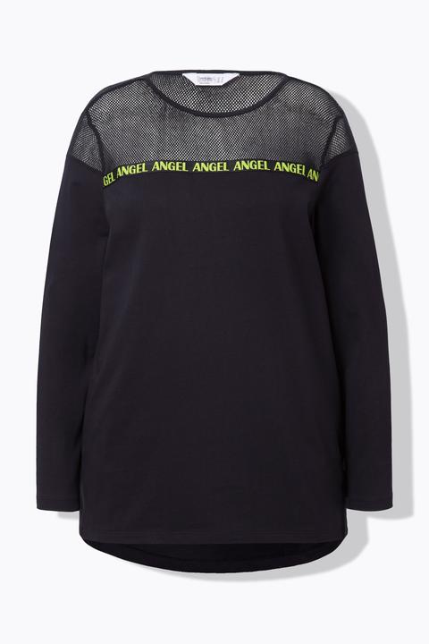 Produktbild Angel of Style Sweatshirt, A-Linie, Mesh-Einsatz, Wording-Tap (50)