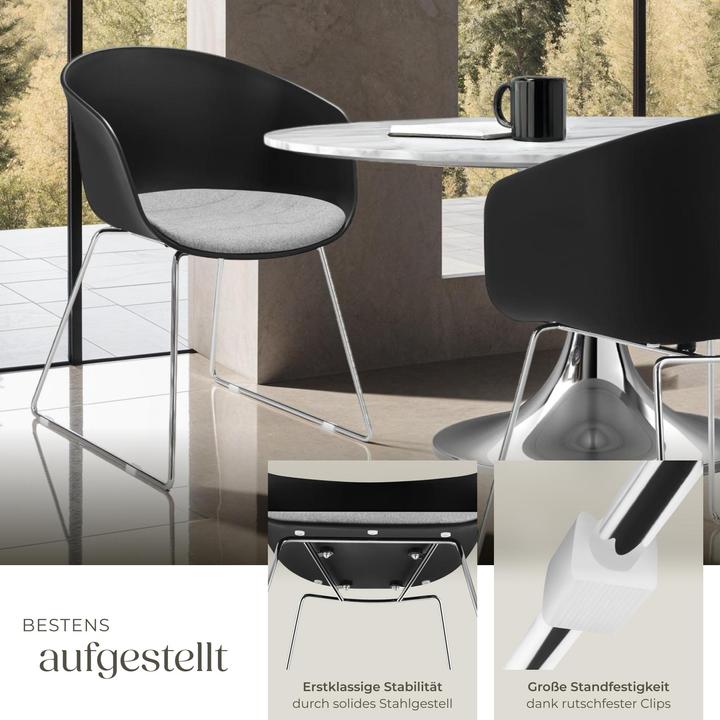 Actual product image tectake Logart plastic armchairs