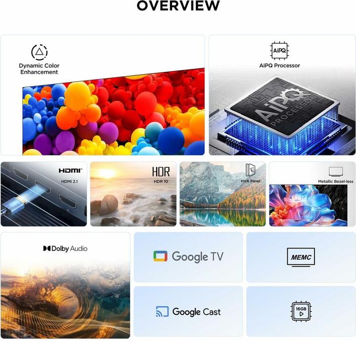 Actual product image TCL 43P6K (43", LED, 4K, 2025)