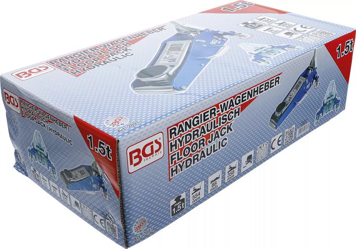 Actual product image BGS Floor Jack hydraulic Aluminium-Steel Construction 1.5 t