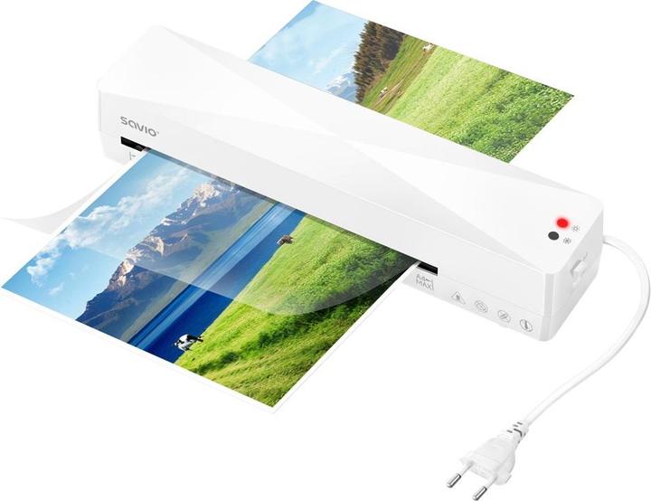 Immagine prodotto Savio LR-01/W Laminiergerät Kalt-/Warmlaminator 320 mm/min Weiss (125 µm, A4)