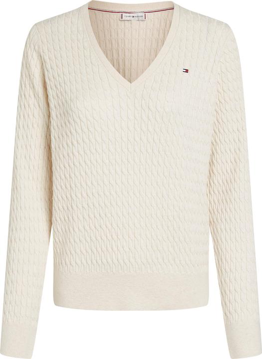 Produktbild Tommy Hilfiger Kabelfein Gg V-Ausschnitt Langarmpullover (L)