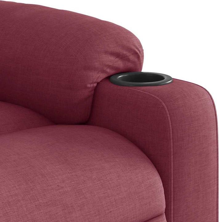 Actual product image vidaXL Massage chair wine red fabric