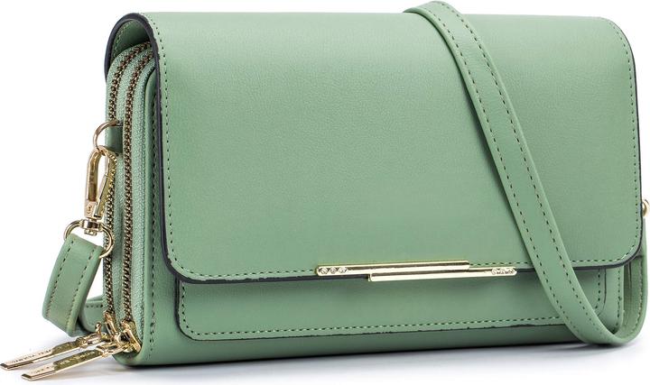 Produktbild Only-Bags.Store PU Leder Crossbody Umhängetasche Passport Handytasche mit Kartenschlitz Verstellbarer abnehmbarer