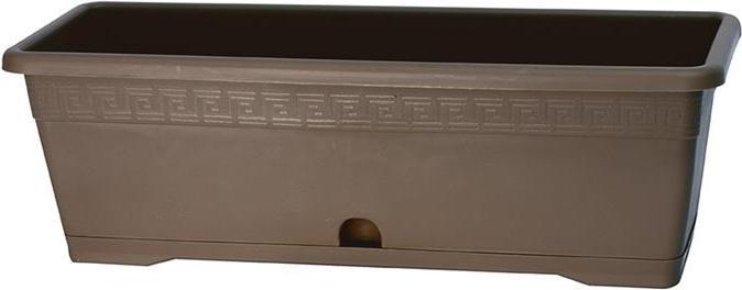 Plasticotto Rectangular Plastic Pot Dark Brown Wi (60 x 15 x 15 cm)