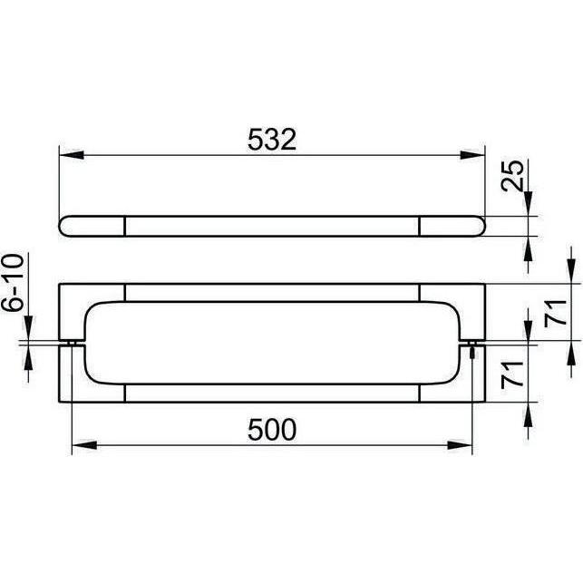 Thumbnail - Keuco, Spiegel, Duschtür-Doppelgriff EDITION 400 500mm vc