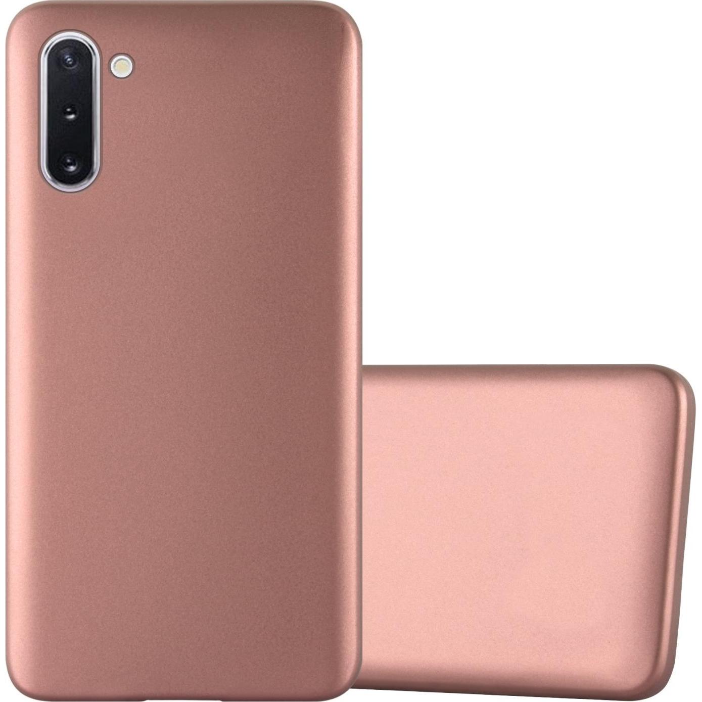 Cadorabo TPU Matt Metallic Cover (Samsung Galaxy Note 10), Smartphone Hülle, Rosa