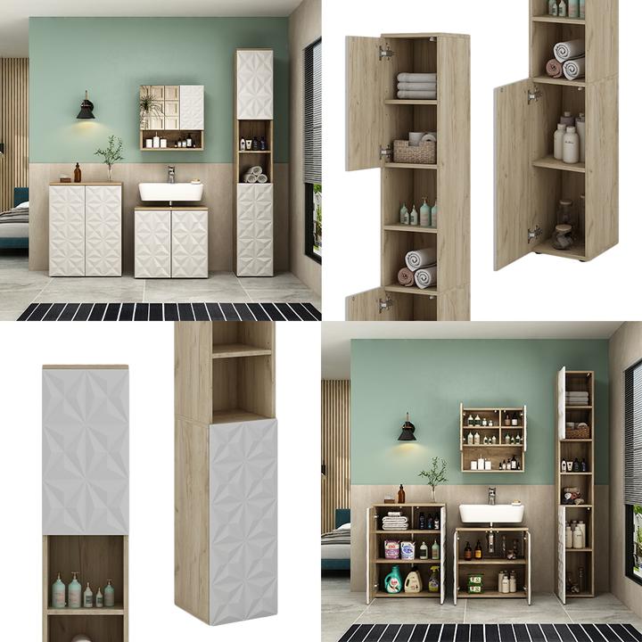 Produktbild Vicco Edge mit 2 Türen und 3 Fächer (30 x 30 x 189.5 cm)