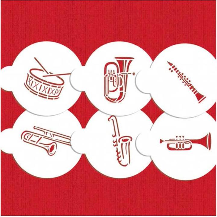 Actual product image Designer Stencils Stencils instruments, 6 pieces