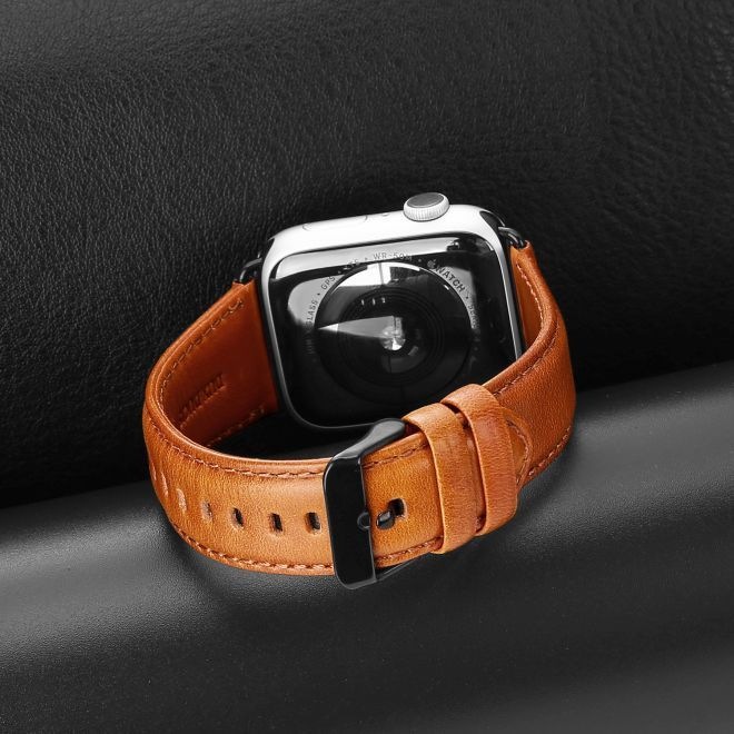 Actual product image Dux Ducis Business Series Genuine Leather Replacement Strap (40 mm, 38 mm, 41 mm, Genuine leather, Apple Watch Series 2, Apple Watch Series 3, Apple Watch Series 1, Apple Watch Series 4, Apple Watch Series 5, Apple Watch Series 6, Apple Watch Series 7, Apple Watch Series 8, Apple Watch Series 9, Apple Watch SE)
