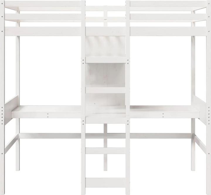 Immagine prodotto vidaXL Letto a soppalco con scrivania e scaffali (90 x 200 cm)