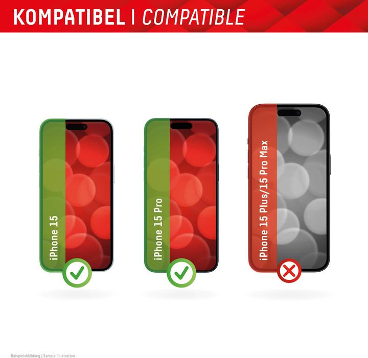Produktbild Displex Real Glass, Full Cover Panzerglas (1 Stück, Apple iPhone 15 Pro)