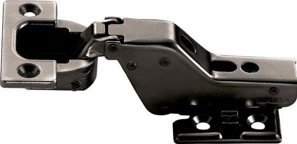 LAMP® Schwerlast Möbel Scharnier 95°, Innenanschlag, mit Feder, schwarz