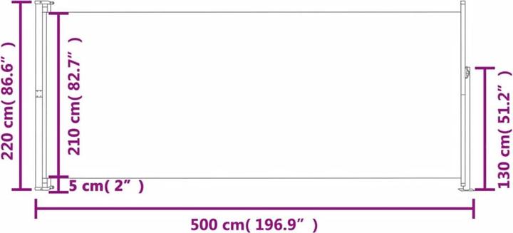 Actual product image VidaXL Side awning (5 m)