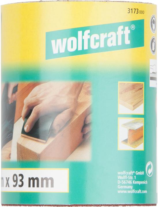 Produktbild wolfcraft 1 Schleifpapierrolle Kor. K100, 5mx93mm (100)
