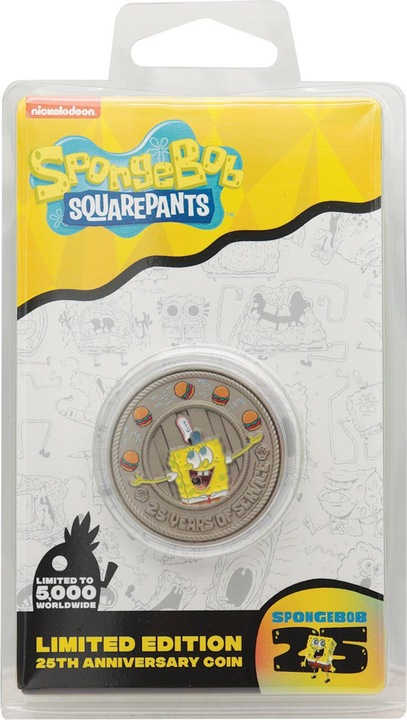 Actual product image Fanattik SpongeBob SquarePants collector coin 25th Anniversary Limited Edition (2023)