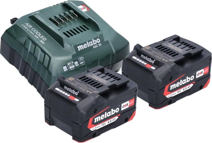 Produktbild Metabo MS 18 LTX 15 Akku Gehölzsäge 18 V 15 cm 5 m/s + 2x Akku 4,0 Ah + Ladegerät + metaBOX (Akku Kettensäge)