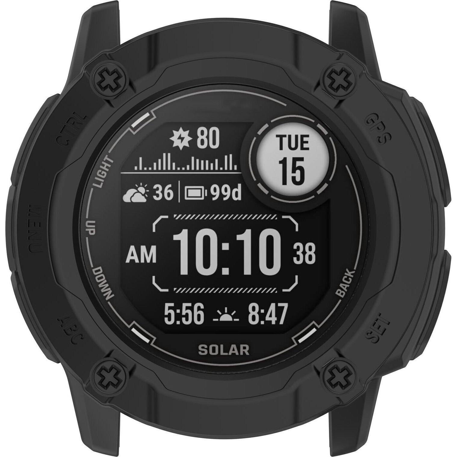 Thumbnail - Strap-it TPU Hülle (Silikon, Instinct 2), Uhrenarmband, Schwarz