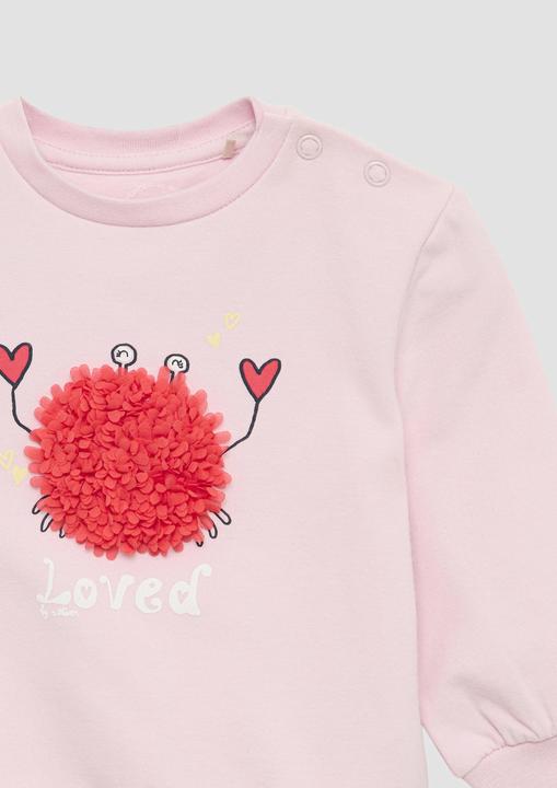 Produktbild s.Oliver Sweatshirt Sweatshirt aus Baumwollmix mit Chiffon-Applikation (86)