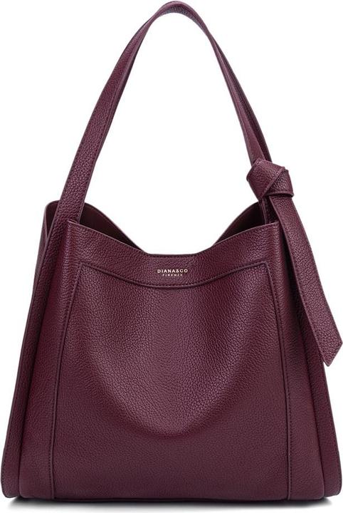 Actual product image Diana & Co Damen Schultertasche - Modell Erisia Lux - 100% Polyurethan - 33.0 X 29.0 X 13.0 Cm