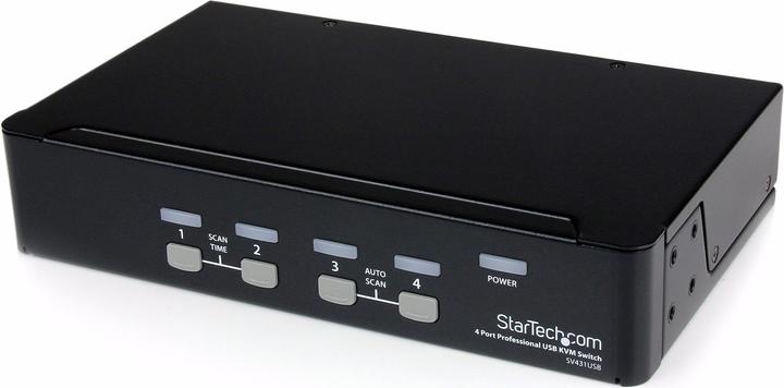 StarTech 4 Port VGA USB KVM Switch mit Hub - Professioneller VGA KVM Umschalter