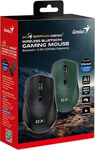 Actual product image Genius GX Gaming Scorpion M8100 AI Gaming Wireless Bluetooth Mouse Army Green (Wireless)