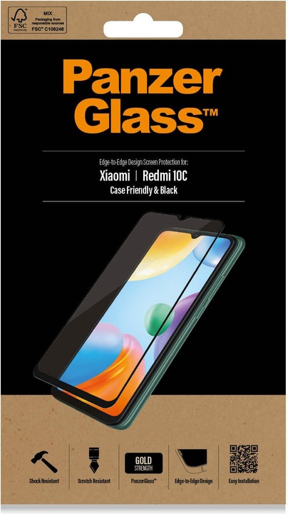 Actual product image PanzerGlass Standard (1 Piece, Xiaomi Redmi 10C, Xiaomi Redmi 12C)