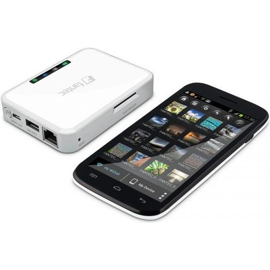 Fantec Mobile WLAN Docking Station MWiD25-DS (USB-A), Dockingstation + USB Hub, Weiss