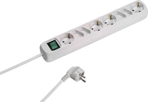Produktbild Vivanco 8-fach Steckdosenleiste mit Schalter, 1,4m, weiss (8x, CEE 7/3, 1.40 m)