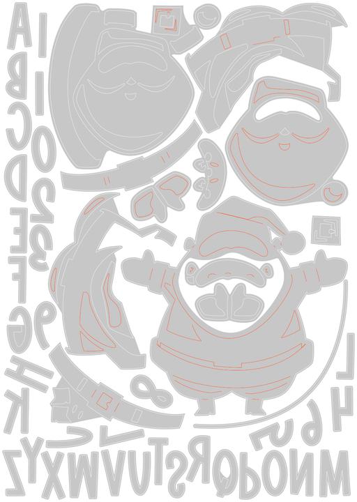 Sizzix Thinlits Stanzschablone "Santa Greetings Colorize by Tim Holtz" (49 Blätter)