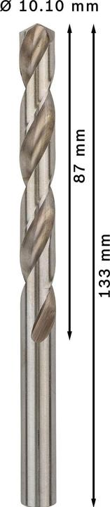 Immagine prodotto Bosch Professional Zubehör Punta PRO Metal HSS-G, 10,1 x 87 x 133 mm (10,1 mm)