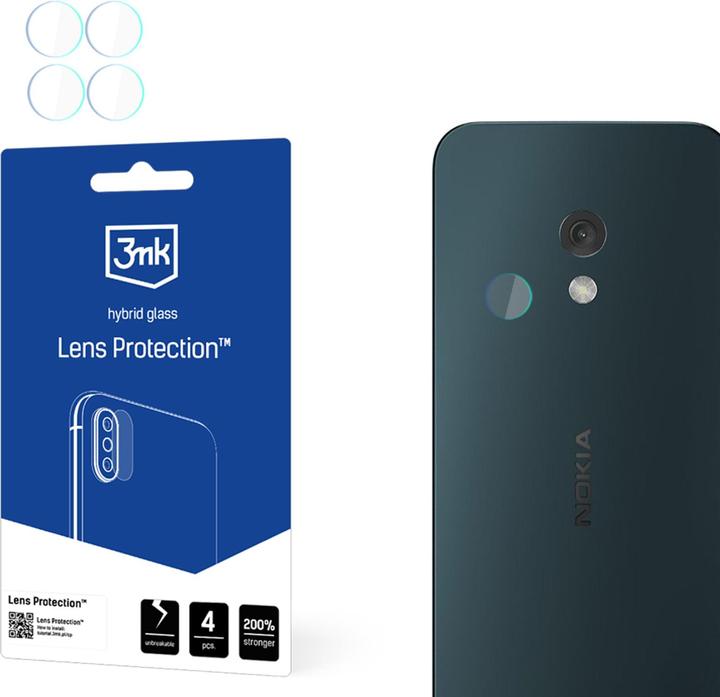 3MK Hybrid Glass for Camera Lens Lens Protection for Nokia 225 4G (2024) (1 pcs, Nokia 225)