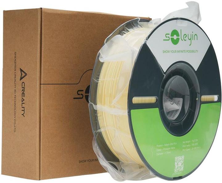 Actual product image Creality Filament Soleyin Ultra-PLA Gelb 1.75 mm 1.29 kg (PLA, 1.75 mm, 1290 g, Yellow)