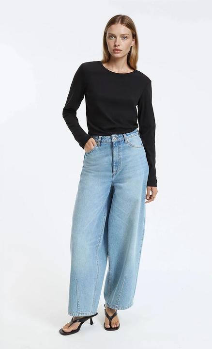 Actual product image La Redoute Collections Fliessend fallendes Shirt mit Rundhalsausschnitt (S)