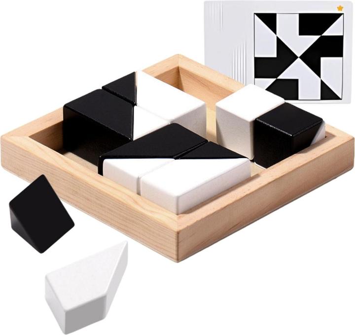 Hermex Wooden puzzle for children Wooden block puzzle Educational toy