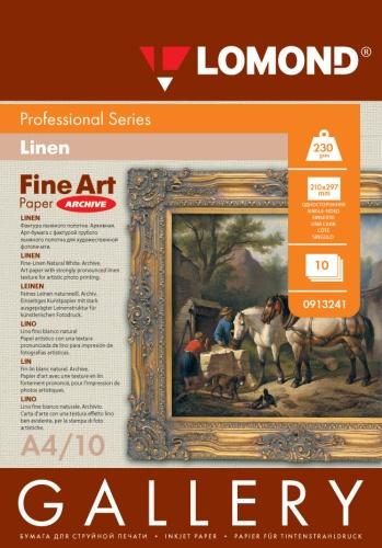 Actual product image Lomond Fine Art Paper Gallery Linen 230g/m2 A4, 10 sheets, Coarse Natural White (A4)