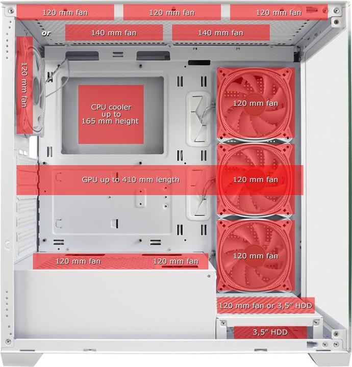 Produktbild LC-Power Gehï¿½use Gaming LC-715W-ON Seamless Pale X (Mini-ITX)