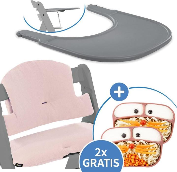 Produktbild Hauck Hochstuhl-Zubehör 5-tlg. Essbrett-Set für Alpha Plus - Click Tray +