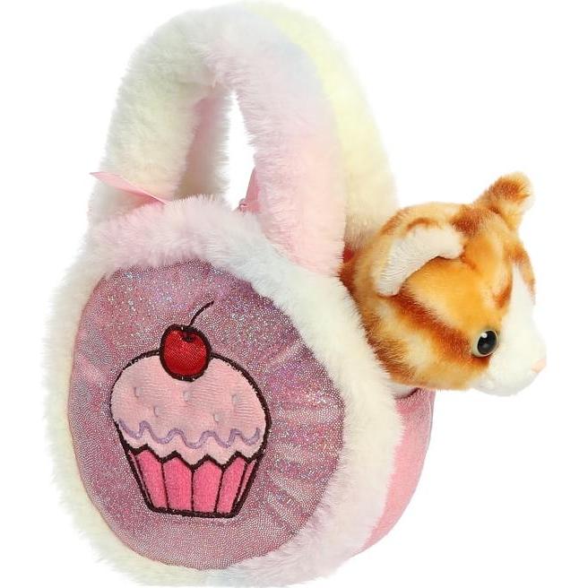Aurora Plüsch Katze - mit Tasche rosa (20 cm)