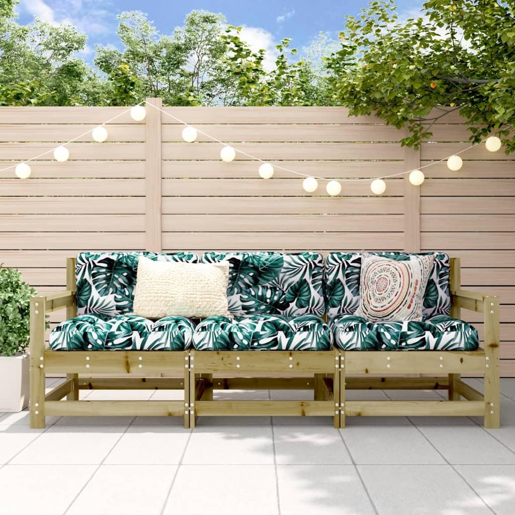 VidaXL, Gartenlounge, 3-tlg. Garten-Lounge-Set Kiefernholz Imprägniert,Material
